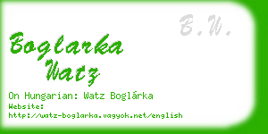 boglarka watz business card